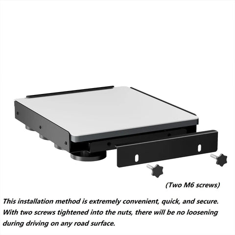 Out Of The Box Ready Magnetic Mount Kit For Mini Mount No Assembly Needed Weatherproof Stainless Bracket 560 Pound Heavy Duty Magnetic Base With Quick Release Safety System Designed For Vehicles And Boats - side view with M6 screws and bracket