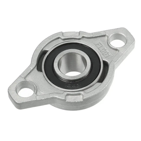 Close-up of KFL001 12mm Zinc Alloy Self Aligning Pillow Block Flange Bearing Two Pack, rust-proof and durable