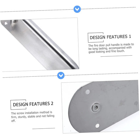 Premium No Fuss Heavy Duty Fire Door Handle With Slick Stainless Steel Pull Plate And Rock Solid Grip For Commercial Push Pull Wood Doors Easy Mount Long Lasting Finish