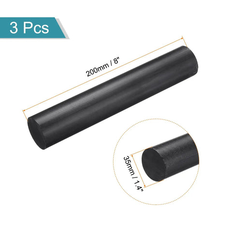 ABS Plastic Round Rod 35mm X 200mm White For DIY Models And Architectural Model Making Sand Table Projects Long Lasting Craft Supplies Pack 3