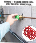 Person replacing water valve with Two Pack Cast Iron Faucet Handle Replacement Kit With Water Valve Handwheel for outdoor spigots.