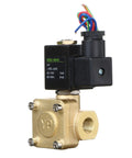 Brass One Quarter Inch Electric Solenoid Valve Built Tough For Water Air Oil, 110 Volt AC Normally Closed, 1.5 Cv Flow, Viton Seal, FNPT Threaded