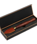 Top Shelf Precision Woodworking Marking Knife Bang On Dovetail Layout Scriber in box with leather pouch and wooden handle.