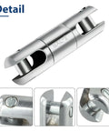 One Ton Heavy Duty Wire Pulling Tools Featuring Ball Bearing Swivel And Breakaway Cable Grip For Smooth Rotation and Zero Knot Headaches Built Tough For The Daily Job Site Grind close-up of zinc plated steel swivel with detailed openings.