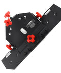 Premium 45 Degree Tile Chamfering Jig For 115 And 125 Angle Grinders, compact guide with red knobs for precise tile edge trimming.