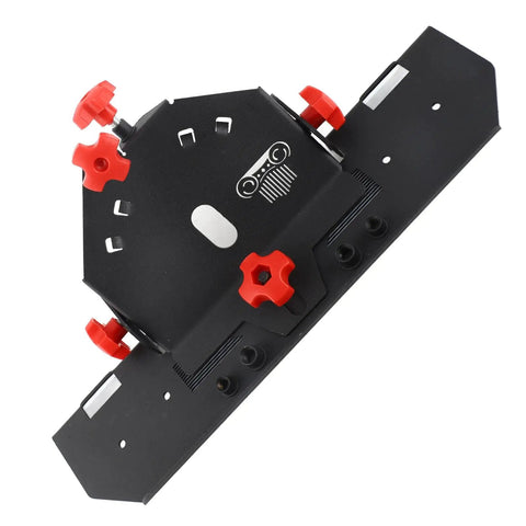 Premium 45 Degree Tile Chamfering Jig For 115 And 125 Angle Grinders, compact guide with red knobs for precise tile edge trimming.