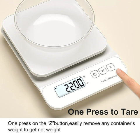 Digital Kitchen Scale With 11 Pound Capacity Dual LCD Display Tare Function And Precise Half Gram Resolution top view