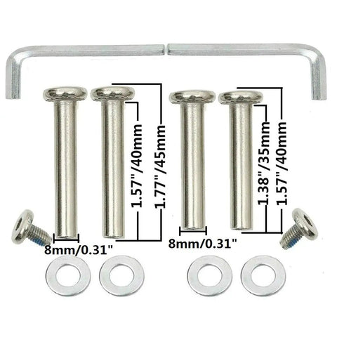 Repair kit with screws and washers for 70mm Luggage Wheels Replacement Set For Suitcases Inline Skates And Casters 70X19mm Wheels