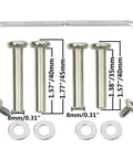 78mm Luggage Wheel Replacement With 8mm Bearings For Suitcase Inline Skates Caster Boards And Scooters - Bolts Kit