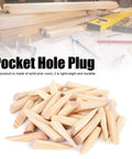 Woodworking Pocket Hole Plugs Kit 50 Pcs Pine Wood Plugs With Inclined Drilling Locator For Oblique Holes Easy Hidden Fastener