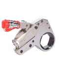 Heavy Duty Hydraulic Torque Wrench Generating 700 Bar Real Deal Pressure with swivel connector and square drive mount.
