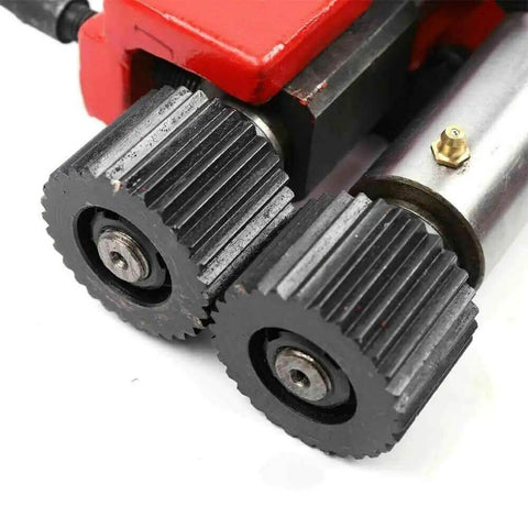 Close-up of gear mechanism on Pro Grade 7 Inch Sheet Bead Roller and Steel Bender for Low Carbon Metal, US Stock