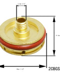Pro-Grade TIG Welding Torch Spare Parts Kit collet body 2CGBSLD with dimensions for SR WP 9 20 series, gold material.