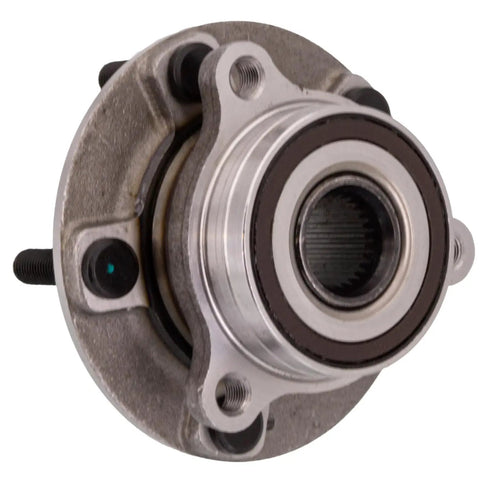 Front view of a Front Hub Bearing Assembly for 2019-2024 Kia Forte5 Niro Hyundai Elantra N and EV, bolt-on, 27-spline, sealed unit