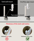 Diagram showing two mounting options for Automatic Toilet Flusher With Half And Full Flush Modes, Water-Saving Valve, 7200mAh Battery.