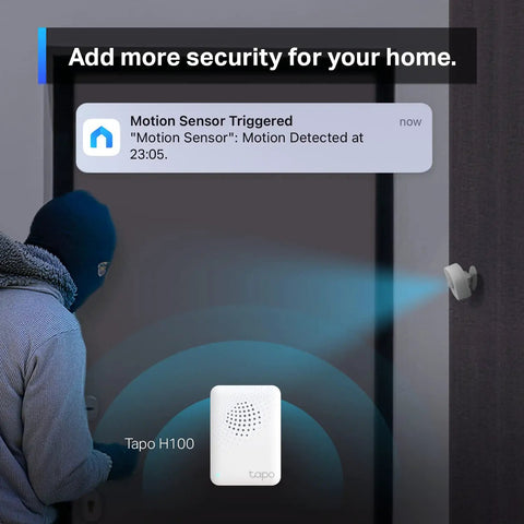 Must Have Tapo Motion Sensor With Long Battery Life And Real Time Alerts Requires Tapo Hub H100 Sub 1G Low Power Wireless installed by door