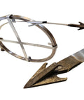 Heavy Duty Drain Auger Featuring A Flexible Steel Cable Kicking Loose Stubborn Sewer Snags And Clearing Large Pipes Up To Sixteen Inches Wide For Yard Or Commercial Jobs, showing steel spiral and pointed tip.