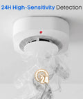 Battery Powered Photoelectric Smoke Alarm For Apartments And Dorm Rooms Standalone Smoke Detector With 85dB Alarm Early Smoldering Fire Warning Easy Install No Wiring Needed Ideal For Rentals And Small Homes.
