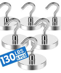 Six Magnetic Hooks For Cruise Cabins 130 Lbs Heavy Duty Neodymium Magnets Ideal For Ship Walls Ceilings And Metal Surfaces