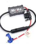Close-up of Universal Car Radio Antenna Signal Booster 12V For Marine Car Boat Truck And RV Beefed Up FM AM Reception.