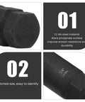 Cr Mo steel socket with etched size, 8 Piece Lug Nut Socket Set In Cr Mo Steel Thin Walled Design For Tight Spaces