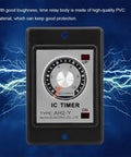 AH2 Y Time Relay 24V Low Voltage Delay Timer For Industrial Control And Electrical Systems With A 10S Delay PVC Housing Boss Level Rugged Component For Home Appliances And Low Voltage Equipment, front view