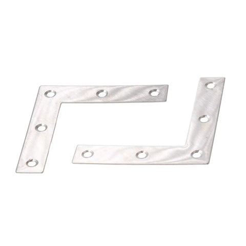 Beefy Stainless Steel L Shape Corner Brace For Wood And Metal Fixing Great Shelf Cabinet Support Pack Of 10 80x80mm 1.5mm Thick With 5 Holes 4.5mm Each Rustproof And Durable