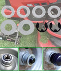 Front Wheel Bushing To Bearing Conversion Kit For Lawn Mowers, Includes 4 Sealed Hub Bearings, 2 Retainer Washers, washers on lawn mower