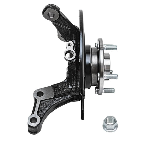Side view of 2.5L Front Left Steering Knuckle For 02-06 Nissan Altima, Driver Side Steering Knuckle And Wheel Bearing Hub Assembly Replacement