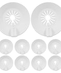 30 Piece Detachable Ceiling Sprinkler Escutcheon Covers Ace Fit For 15Mm 20Mm Pipes white plastic with decorative holes