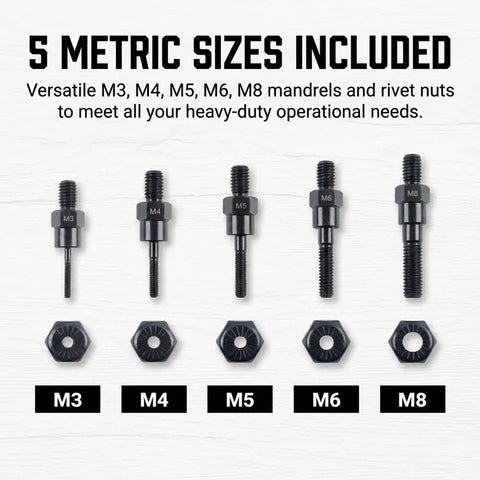 Electric Rivet Gun Adapter Kit For Drills And Impact Drivers Turns Any Drill Into A Beast Nut Riveter For M3 To M8 Blind Inserts