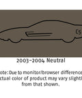 Corvette C5 side-profile outline with '2003-2004 Neutral' label and color-variation note.