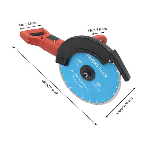 Heavy Hitter Circular Concrete Saw Powered By A Rugged 3000W Copper Motor And Thirteen Point Eight Inch Blade for cutting masonry.