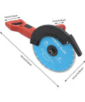 Badass 3000W 14 Inch Electric Concrete Saw With Built In Water Pump For Wet And Dry Cuts On Brick Stone Marble Wood Steel Rock Solid Heavy Duty Pro Grade Industrial Cutting Machine with diamond blade.