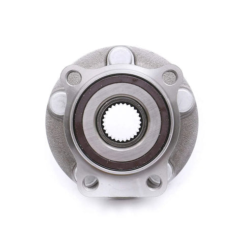 Front Wheel Bearing And Hub Assembly For Subaru Model 513303 2005 2014 Legacy Outback Forester Impreza XV Crosstrek With ABS Five Lug Pattern Drop In Fit And Durable Alloy Construction For Smooth Rides And Quick Replacements, front view