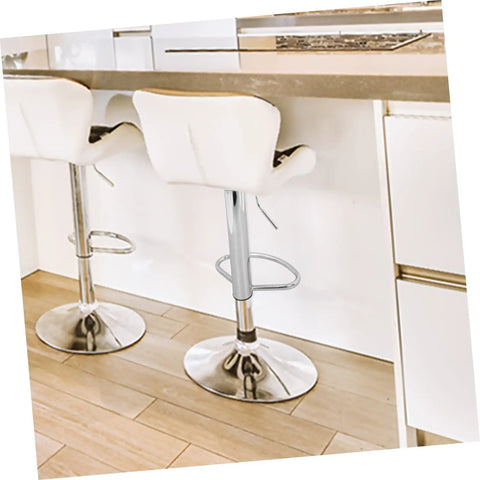 Hassle Free Heavy Duty Bar Stool Swivel Base With Built In Footrest And Hydraulic Lift Smooth Spin Steel Frame in kitchen setting.