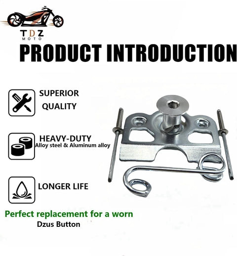 Front view of 10-pack Dzus fasteners, chrome steel 1/4-turn quick-release with springs and tab plates
