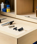 Push On Quick Fitting Furniture Panel Clips 12 pcs one hand connectors for cabinets on wooden drawer surface