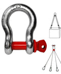 Alloy Steel Bow Shackle With Bolt Pin Anchor Type For Rigging And Lifting Up To WLL 55 Tons Connects Steel Ropes Lifting Use