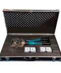 Professional Manual Hydraulic Crimping Tool And Air Conditioner Pipe Head Press Machine in a foam-lined case.
