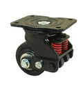 Heavy Duty 3 Inch Silent Damping Universal Caster Wheels Featuring Spring Shock Absorption And Polyurethane Tread for heavy carts in warehouses.