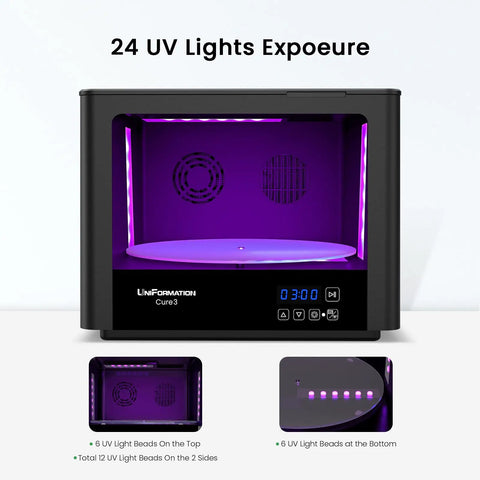 Heavy Duty 10.3 Inch Resin Curing Station With Slick Heated Drying Chamber And Pro Level Digital Timer To Rapidly Strip Away Solvent While Guaranteeing Crack Free Uv Hardening For Your Go To Post Workflow