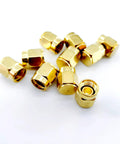 Image of 12 Pack SMA Plug Dust Cap For SMA Female Jack Gold Plated RF Coaxial Connector Protective Cap Guard For Your Coaxial Gear
