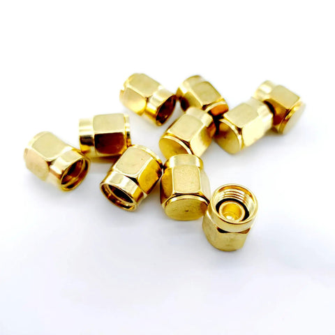 Image of 12 Pack SMA Plug Dust Cap For SMA Female Jack Gold Plated RF Coaxial Connector Protective Cap Guard For Your Coaxial Gear