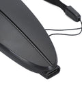 Close-up of 3 In 1 Mini Barcode Scanner for On The Go with 2.4G Wireless Bluetooth and USB, showing USB port and lanyard attachment.