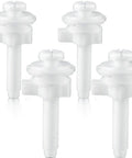 No Sweat Toilet Seat Screw Kit Featuring Heavy Duty Plastic Bolts And Tight Locking Nuts For Quick Bathroom Fixes - four white plastic bolts