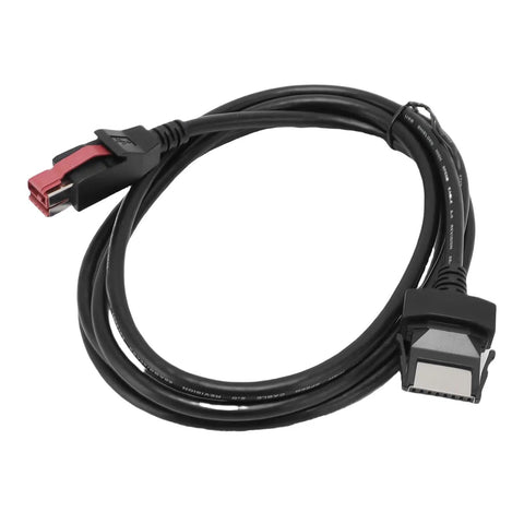 Beefed Up Pro Grade PVC POS Cable For Barcode Scanner And Printer 5.9ft Data Transmission Cord shown in coiled view