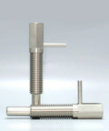 Top Shelf Stainless Steel Lever Plunger Pin Coarse Thread M6 M8 M10 M12 M16 close-up of lever pins showing smooth action and precision.