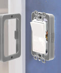Six Pack Half Inch Single Gang Receptacle Box Extenders with Screws Gray for upgrading electrical outlets in walls installation