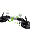 Close-up of Two Pack 6 Inch Adjustable Granite Seam Setter With Strong Suction Cups showing metal handle and ergonomic grip design.